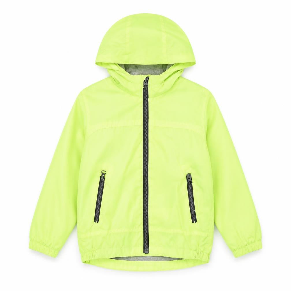 Front view of Gap boys’ yellow jacket, size XS, zip