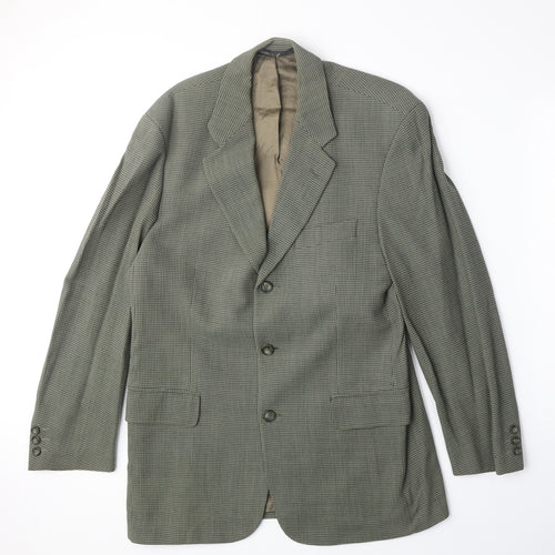 Marks and Spencer Mens Green Cotton Jacket Suit Jacket Size M Regular