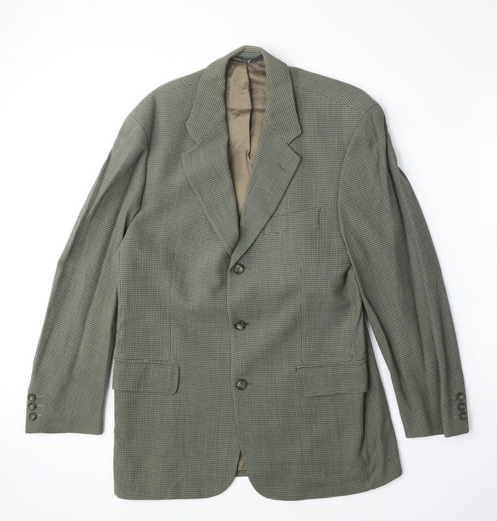Marks and Spencer Mens Green Cotton Jacket Suit Jacket Size M Regular