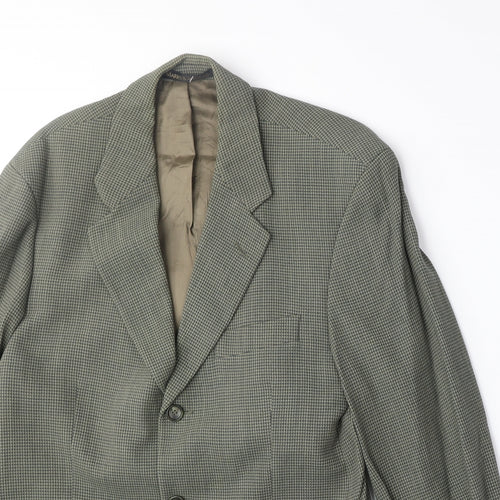 Marks and Spencer Mens Green Cotton Jacket Suit Jacket Size M Regular