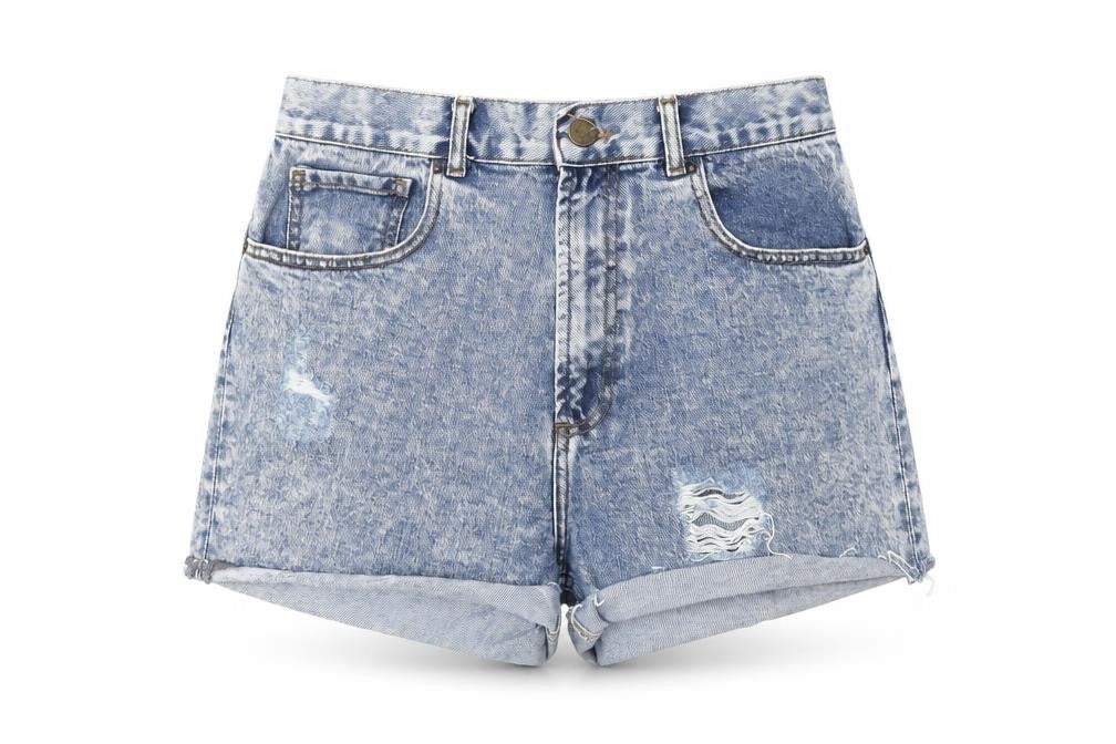 BDG Womens Blue 100% Cotton Mom Shorts Size 28 in Regular Zip