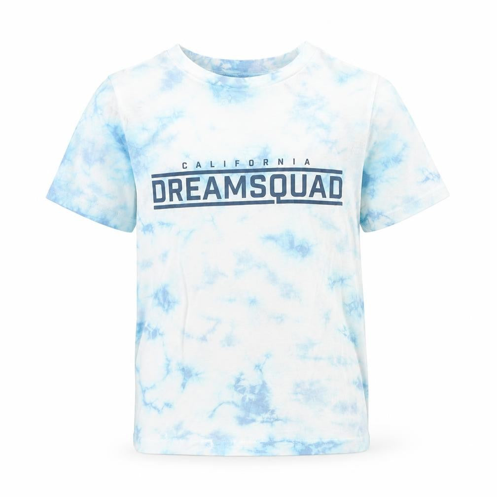 H&M Boys Blue Geometric 100% Cotton Basic T-Shirt Size 8-9 Years Round Neck Pullover - California Dream Squad