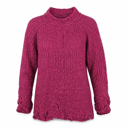 F&F Womens Purple Mock Neck Acrylic Pullover Jumper Size 8