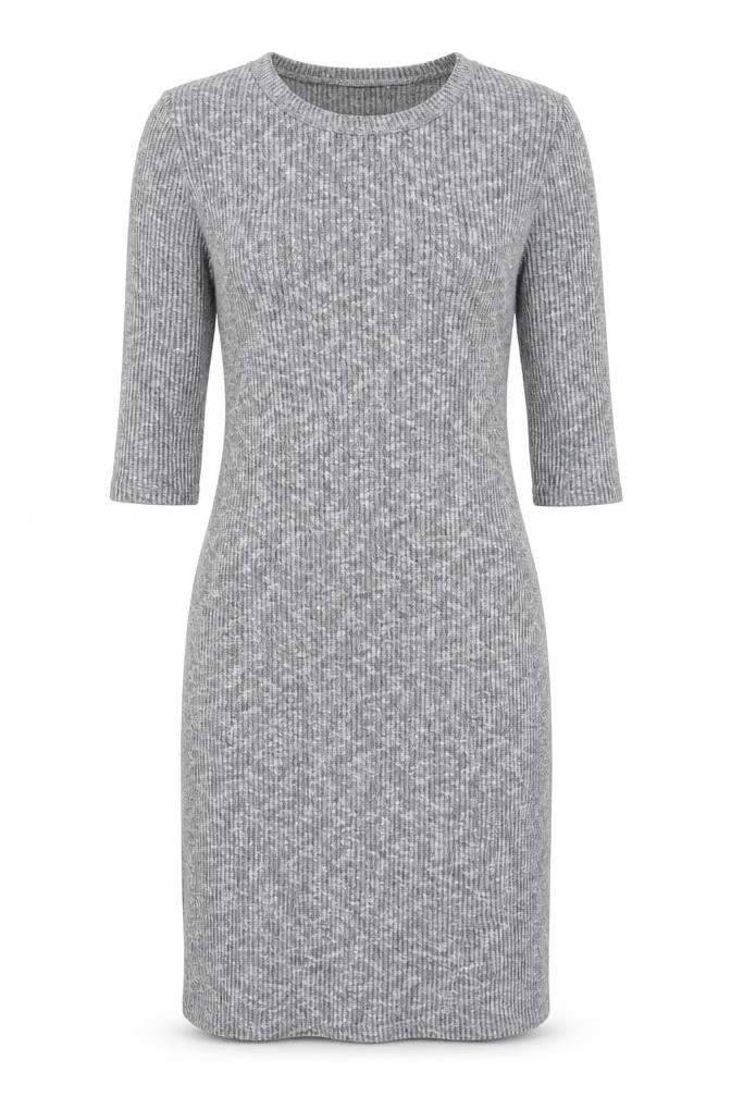 Ginger G Womens Grey Geometric Viscose Shift Size S Round Neck Pullover