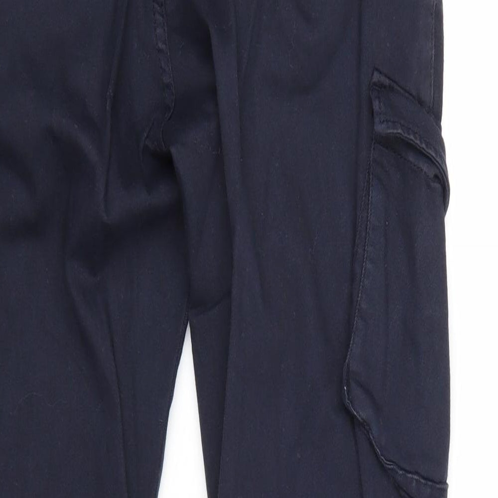 XRAY Mens Blue Cotton Cargo Trousers Size 30 in Regular Zip