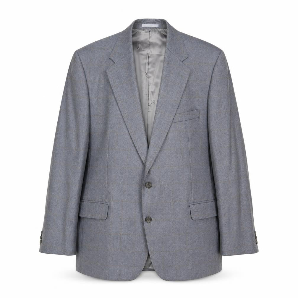 Eric Spencer Mens Grey Check Wool Jacket Suit Jacket Size 46 Regular