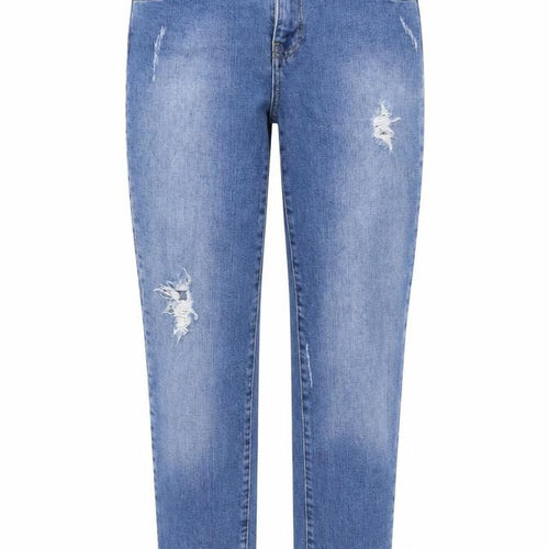 Warehouse Womens Blue Cotton Straight Jeans Size 8 L28 in Regular Button