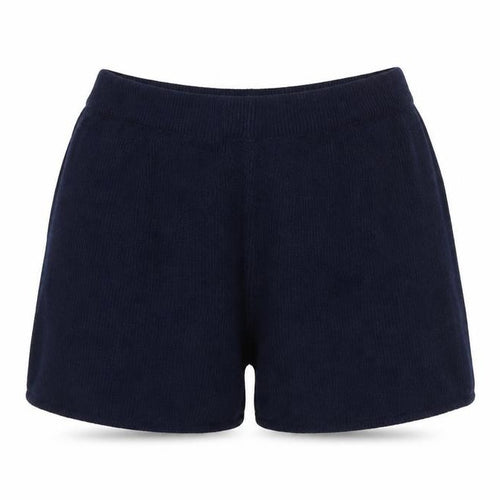 Boohoo Womens Blue Acrylic Hot Pants Shorts Size M L3 in Regular Pull On