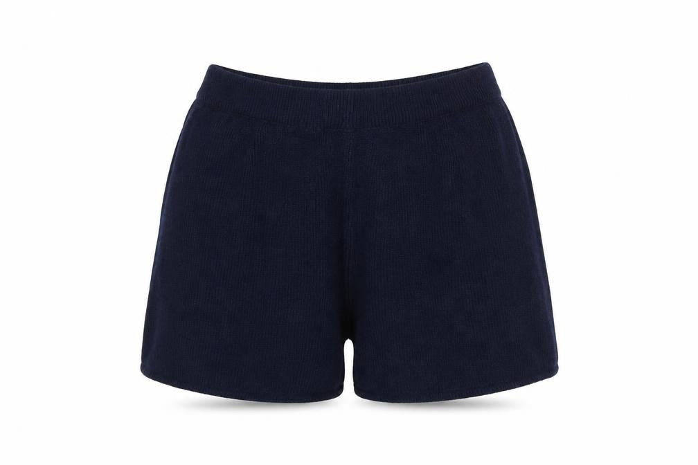 Boohoo Womens Blue Acrylic Hot Pants Shorts Size M L3 in Regular Pull On