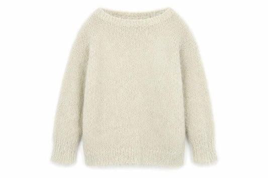 Front view of Next women’s beige round neck polyester jumper, size S