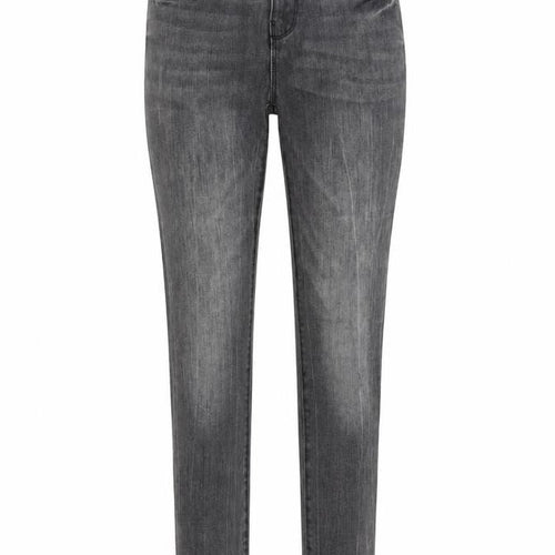 Denim & Co. Womens Grey Cotton Skinny Jeans Size 8 L25 in Regular Button