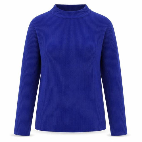 Couleurs & Prix Womens Blue Round Neck Acrylic Pullover Jumper Size 10