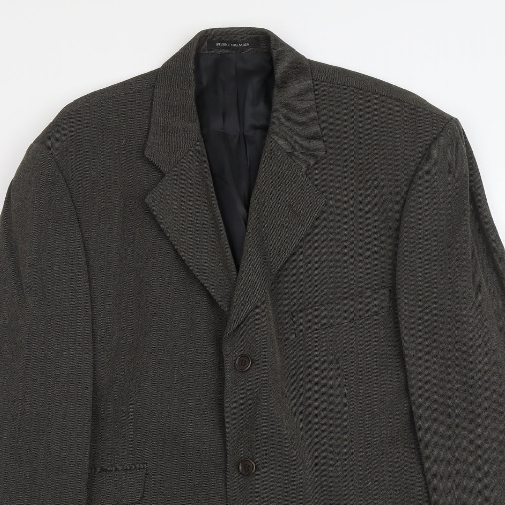 Pierre Balmain Mens Grey Wool Jacket Suit Jacket Size M Regular