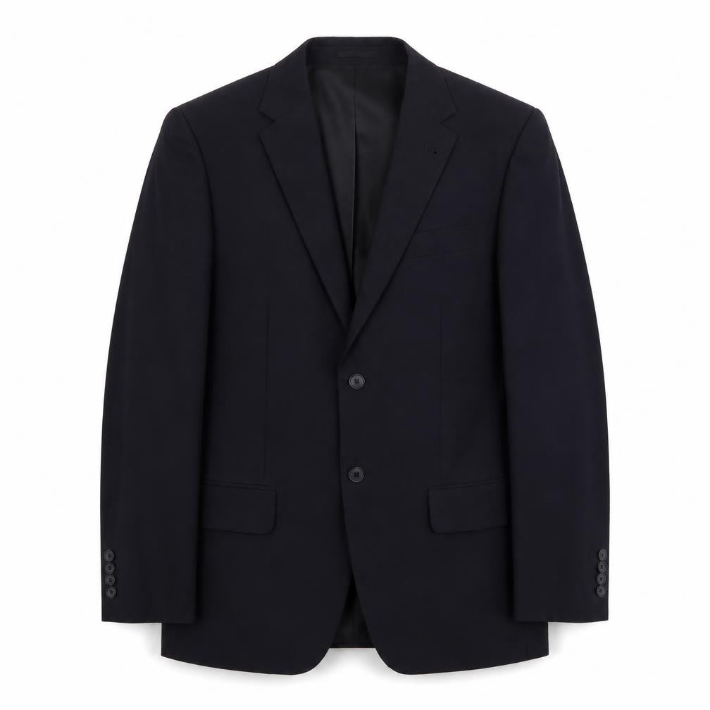 Front view of Next men’s blue wool jacket suit jacket, size S, regular