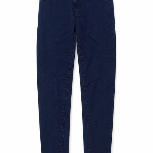 Zara Womens Blue Cotton Skinny Jeans Size 8 L28 in Regular Button