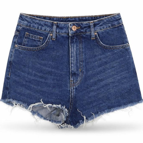 FOREVER 21 Womens Blue Cotton Hot Pants Shorts Size 24 in L3 in Regular Button