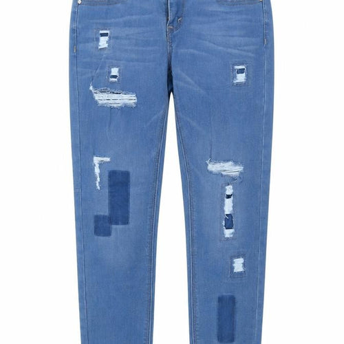 RRJ Womens Blue Cotton Straight Jeans Size 27 in L24 in Regular Button
