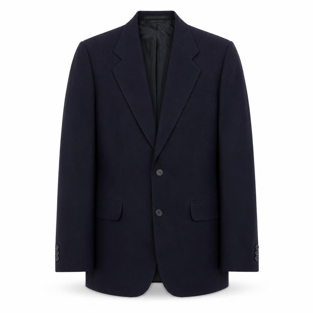 Front view of Bradley knipe men’s blue wool jacket suit jacket, size 36, regular