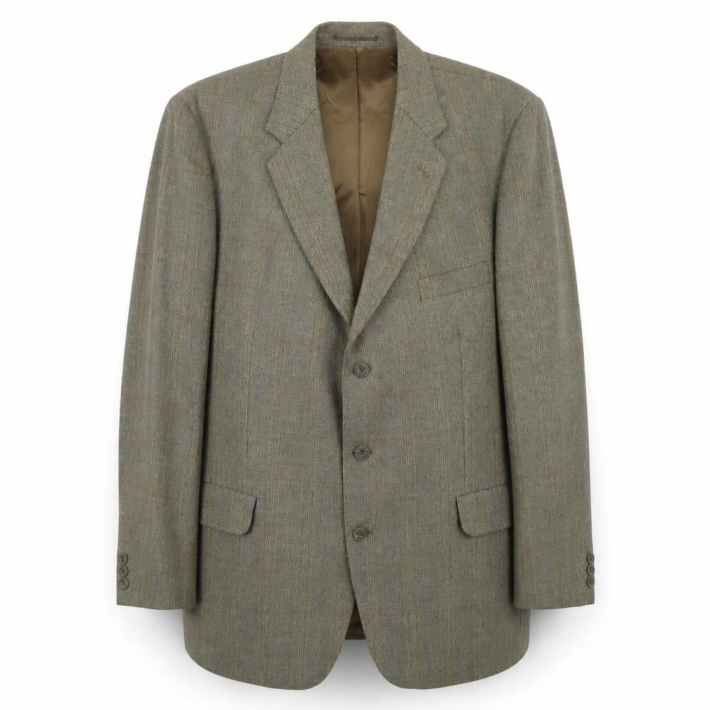 Kemps Tailoring Mens Grey Striped Wool Jacket Blazer Size 44 Regular