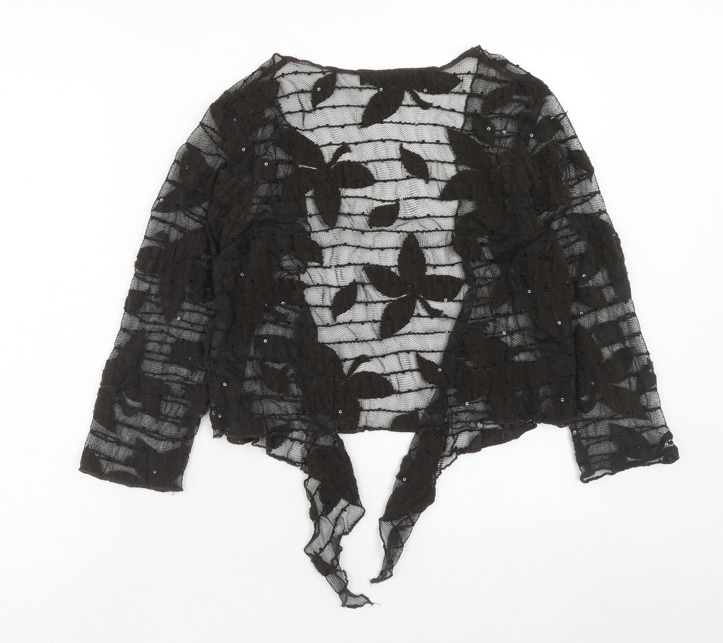 Per Una Womens Green Geometric Polyester Wrap Blouse Size 16 V-Neck - Sheer