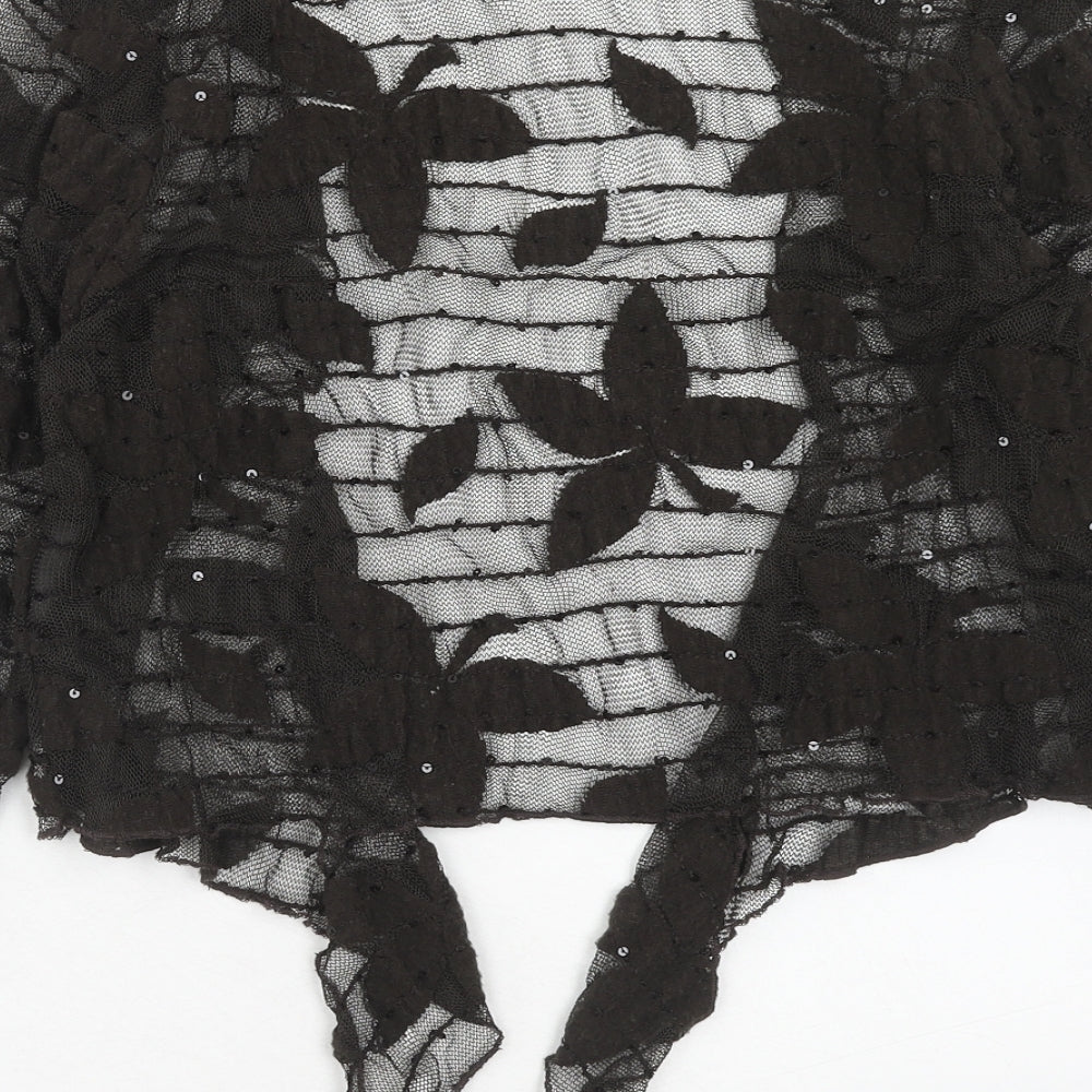 Per Una Womens Green Geometric Polyester Wrap Blouse Size 16 V-Neck - Sheer