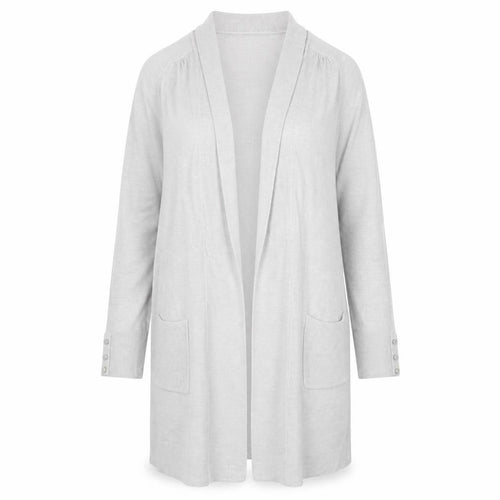 Marks and Spencer Womens Grey V-Neck Acrylic Cardigan Jumper Size 10