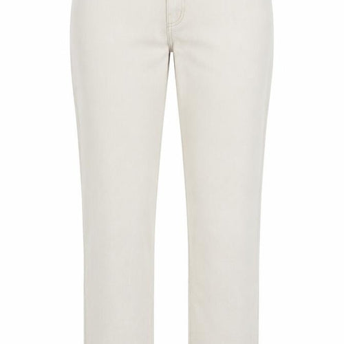 BE XLEYS Womens Beige Cotton Straight Jeans Size 38 in Regular Zip