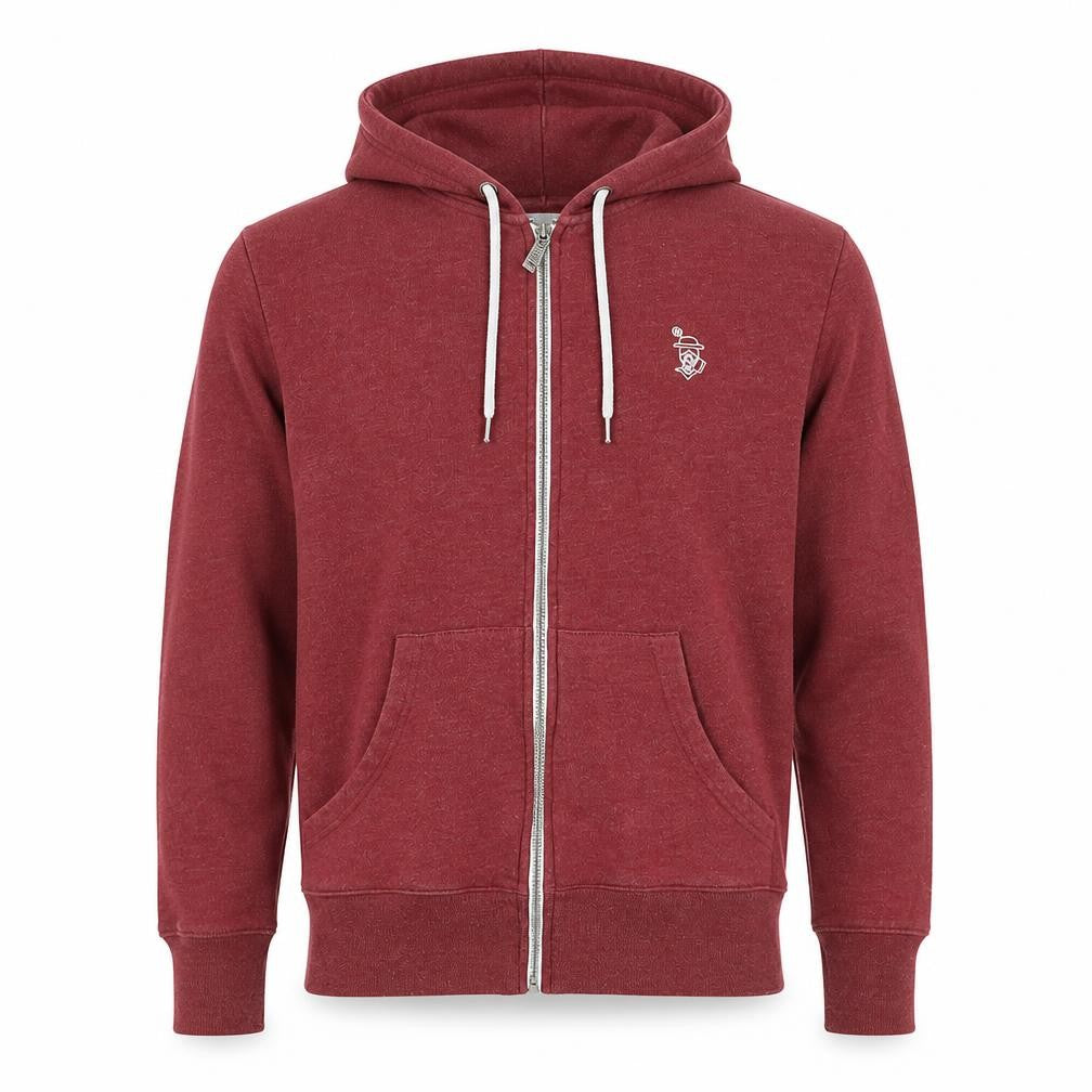 Nanny State Mens Red Cotton Full Zip Hoodie Size S