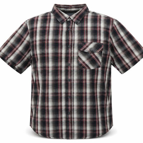 Avenue Mens Multicoloured Plaid Cotton Button-Up Size M Collared Button