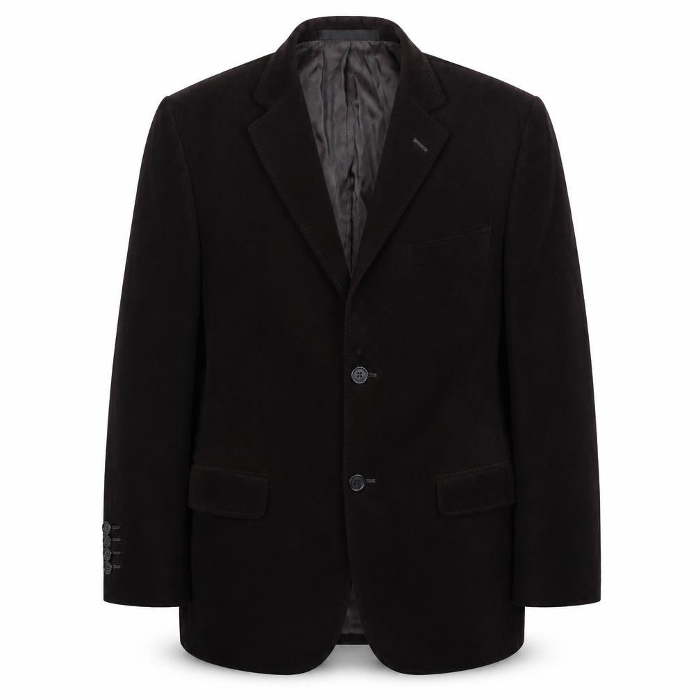 Front view of Marks & Spencer men’s purple polyester jacket blazer, size 38, regular