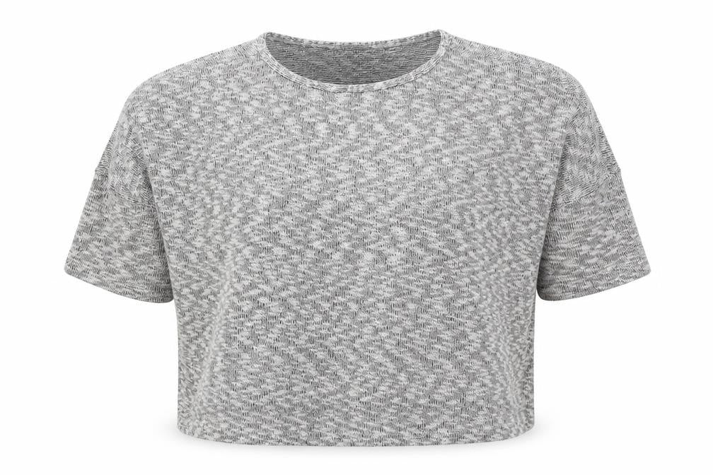 Front view of River Island women’s grey round neck polyester jumper, size UK 12