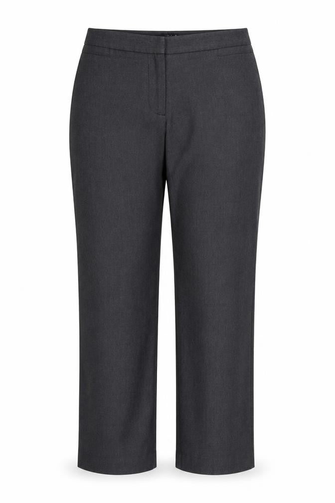 Front view of Papaya women’s grey polyester trousers, size UK 14, regular zip