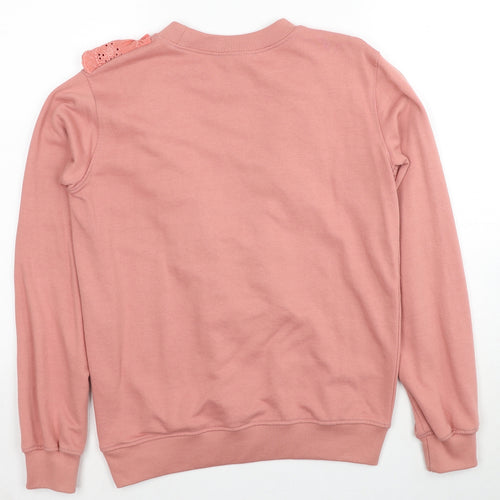 Missguided Womens Pink Polyester Pullover Sweatshirt Size 8