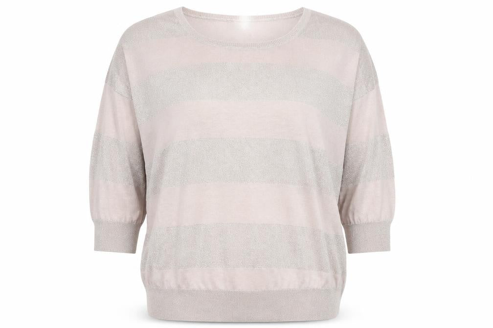 Front view of Wallis women’s pink round neck viscose jumper, size L