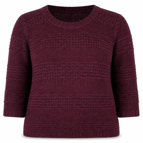 Lakeland Womens Purple Round Neck Acrylic Pullover Jumper Size 16