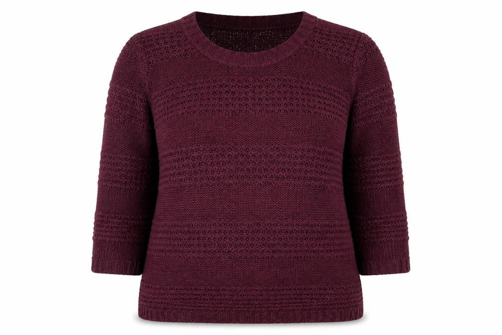 Lakeland Womens Purple Round Neck Acrylic Pullover Jumper Size 16