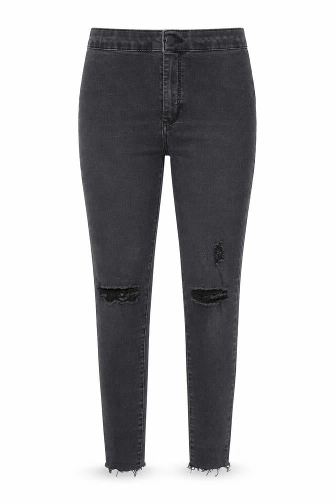 Topshop Womens Black Cotton Skinny Jeans Size 28 in L30 in Regular Zip