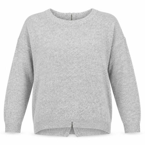 Papaya Womens Grey Boat Neck Acrylic Pullover Jumper Size S