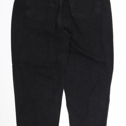 ASOS Womens Black Cotton Straight Jeans Size 32 in L28 in Regular Zip