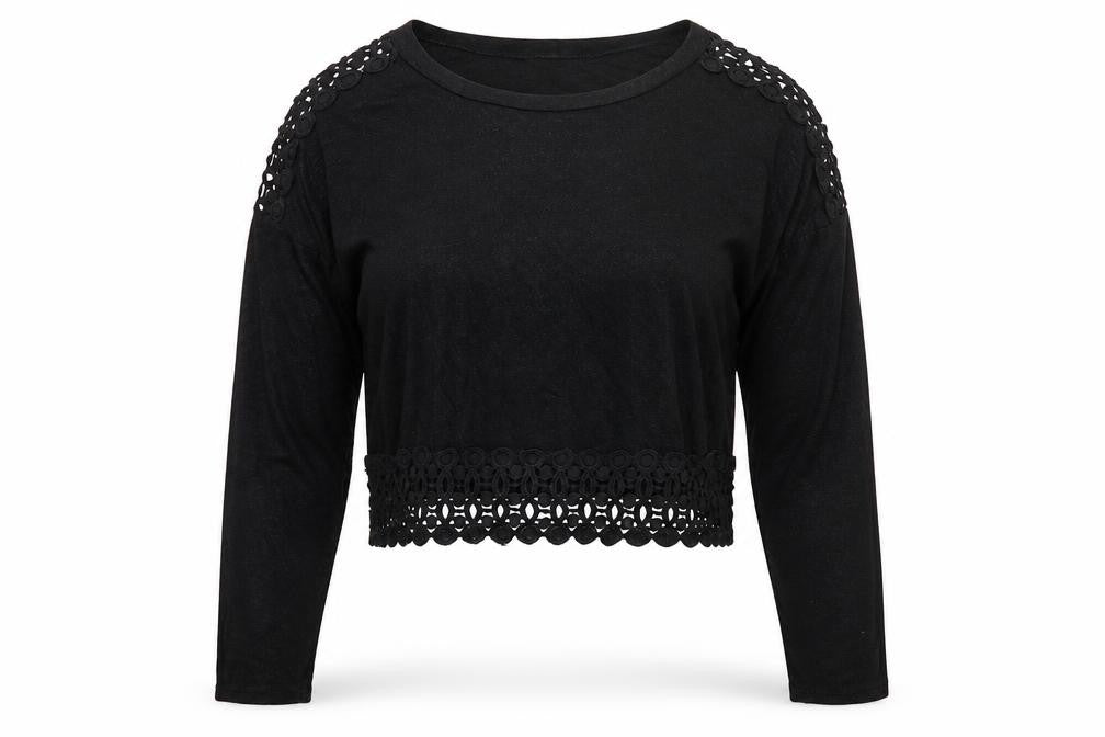 Lovely 153 Womens Black Boat Neck Viscose Pullover Jumper Size S