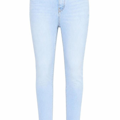 Denim & Co. Womens Blue Cotton Skinny Jeans Size 6 Regular Zip - Waist Size 21 inches