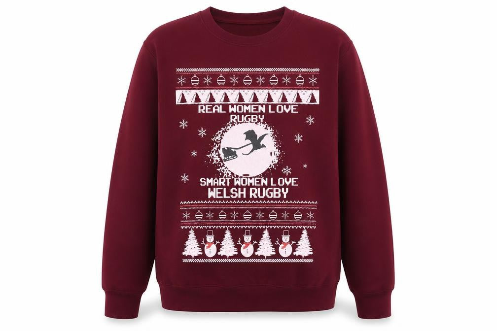 Awdis Mens Purple Cotton Pullover Sweatshirt Size M - Christmas Rugby