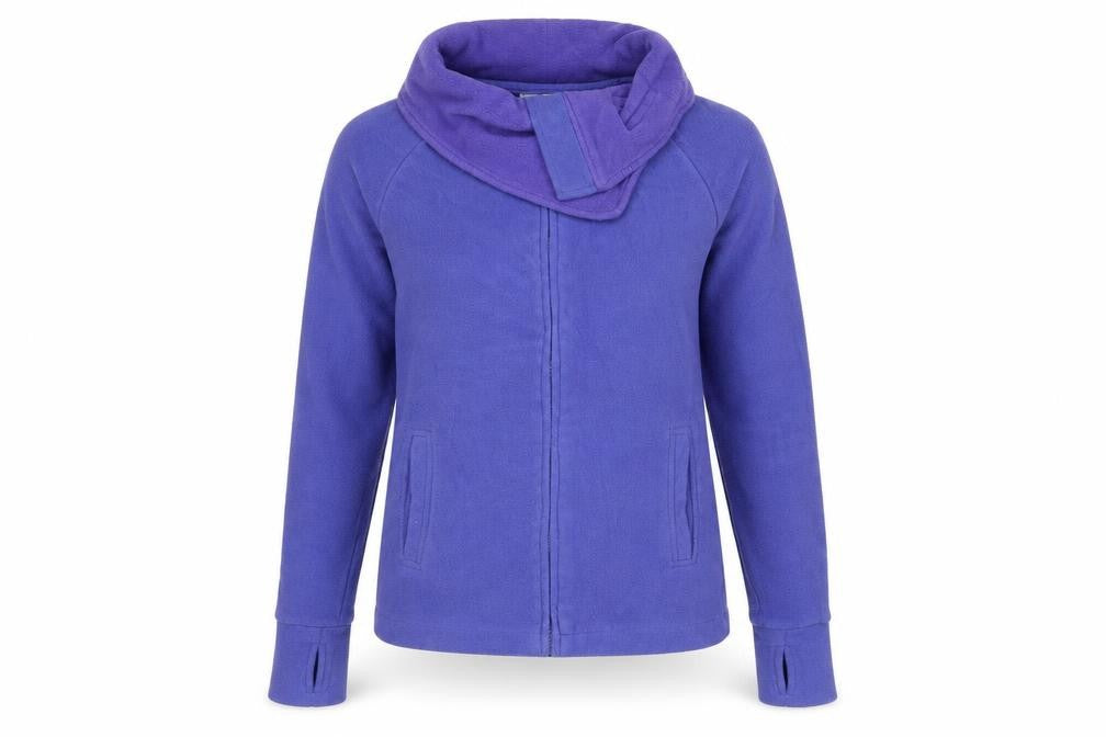 Front view of Fresh Made women’s purple jacket, size S, zip