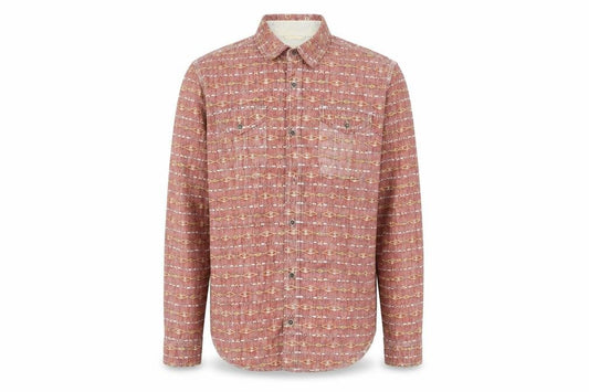 Debenhams Mens Orange Geometric Cotton Button-Up Size S Collared Button