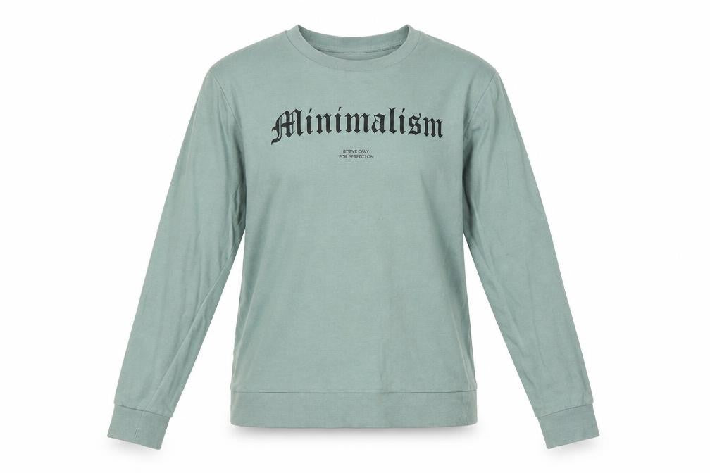Front view of H&M women’s green 100% cotton pullover sweatshirt, size S, pullover