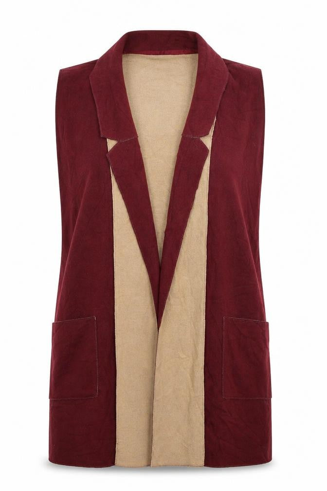 Front view of Marks & Spencer women’s red jacket blazer, size M