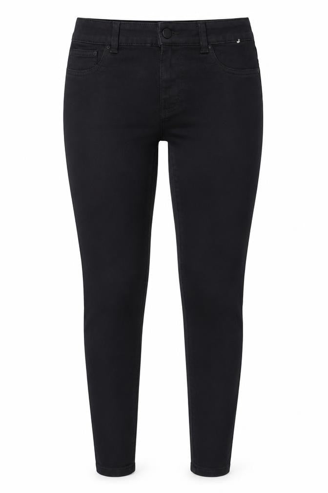 Denim & Co. Womens Black Cotton Skinny Jeans Size 8 Regular Zip