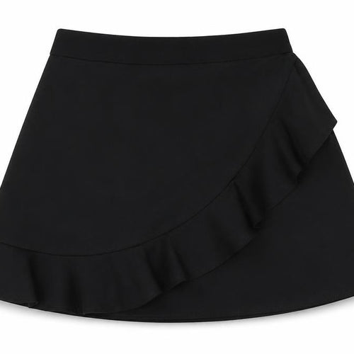George Girls Black Polyester A-Line Skirt Size 5-6 Years Regular Pull On