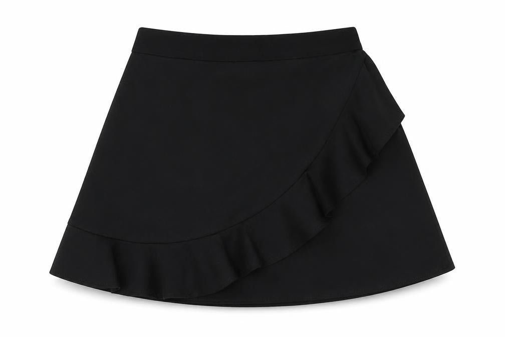 George Girls Black Polyester A-Line Skirt Size 5-6 Years Regular Pull On