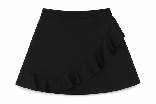 George Girls Black Polyester A-Line Skirt Size 5-6 Years Regular Pull On